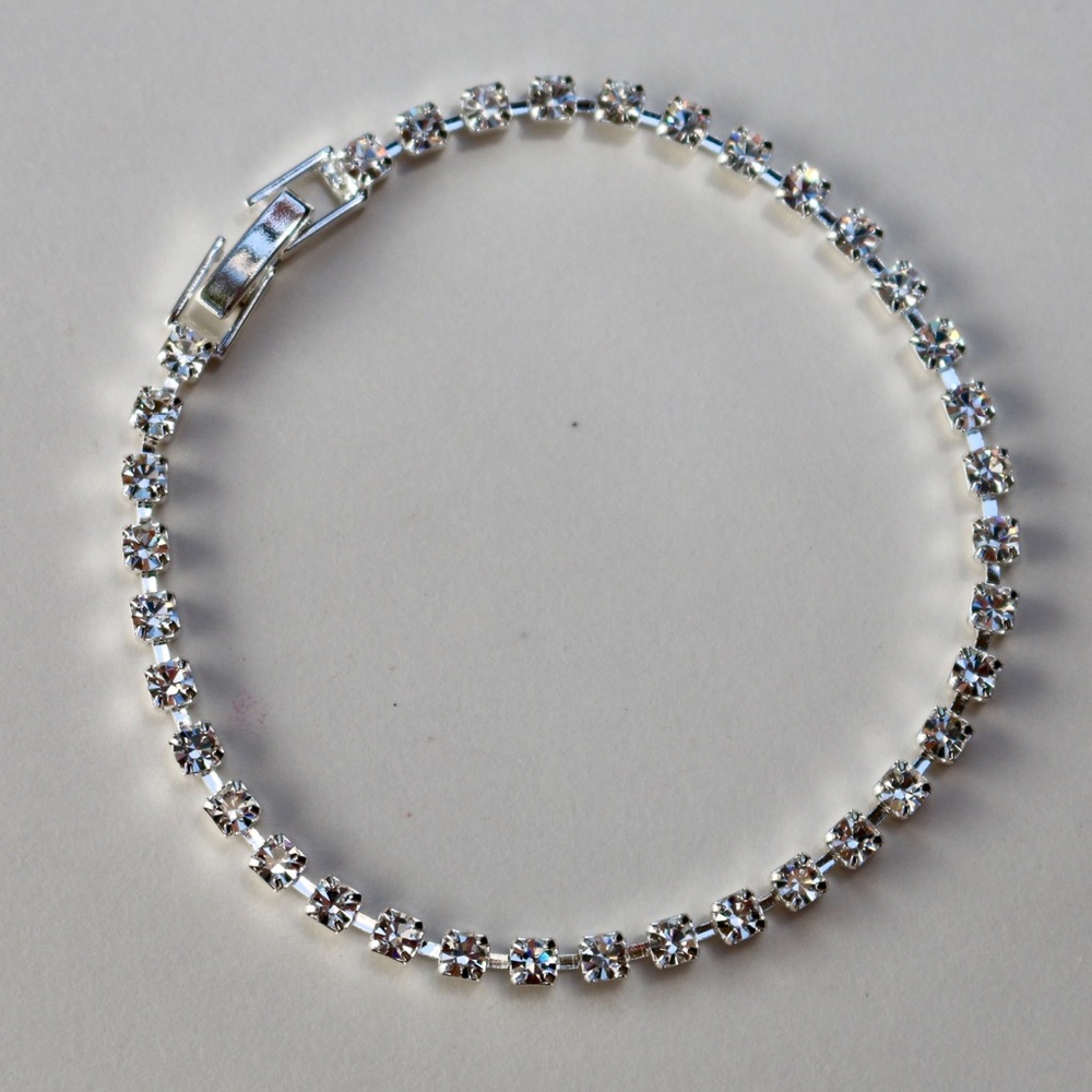 Silver tennis bracelet “Lrg diamond”